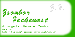 zsombor heckenast business card